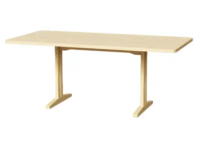 Mogensen C18 6290 Shaker Dining Table Oak Light Oil 3D model