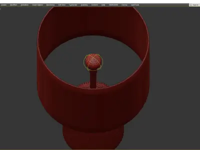 Bridget Ceramic Linen Shade Table Lamp Low-poly 3D model