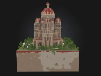 Gothic Blockmasterpiece Stone Majesty of a Dark Age 3D model