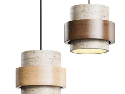 Cole Travertine Pendant 3D model