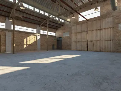 Warehouse Old interior and exterior 3D model