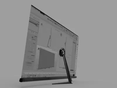 Sci-Fi Display Unit Low-poly 3D model