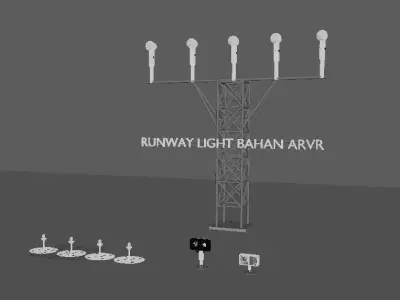 Runway Lights Free 3D model