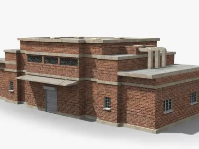 Factory xx10 Low-poly 3D model