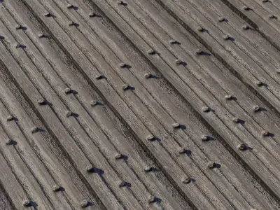 Riveted Corrugated Wood Panels PBR Texture 4K Texture