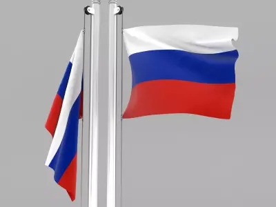 Flag of Russia 3D model