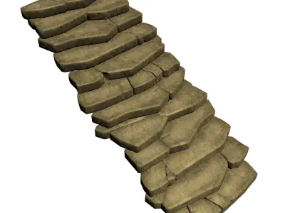 Heyang suburbs - stairs - stone ladder 01 3D model