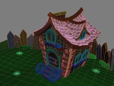 Cartoon house 3D model