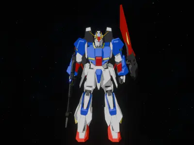 Zeta Gundam 3D Model RIGGED 3D model