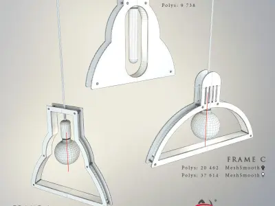 Hanging lamp Nowodvorski Frame 3D model