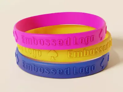 Silicone Wristband Low-poly 3D model