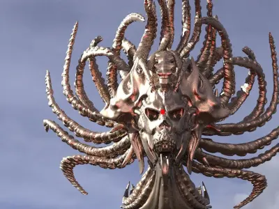 Alien God scull 3 3D model