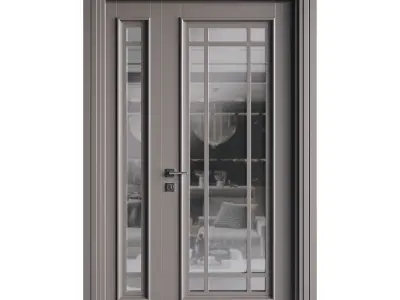 Modern entrance door 21 3D model