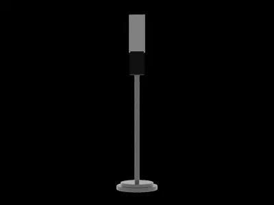 Touchless Power Mist Feature Floor Stand Hand Sanitizer 3D model