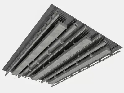 Ceiling Ventilation Pipes 3D model
