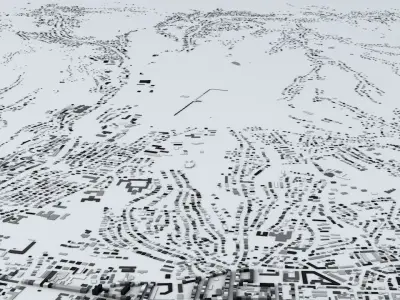 Zagreb Streets and Buildings 3D model