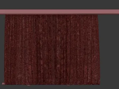 Curtains 4 curtain with drapes 3D model