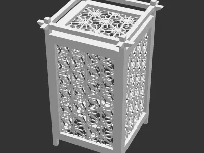 Kumiko Japanese Shoji Lantern - Sakura-Kikkou 3D print model
