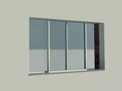 Double Sliding Window Revit Family 3D model