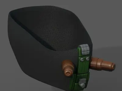 Gas mask respirator scifi futuristic  Low-poly 3D model