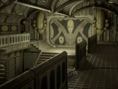 Alien Set Low-poly 3D model