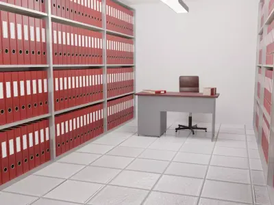 Archive - Folder Room Interior 3D model