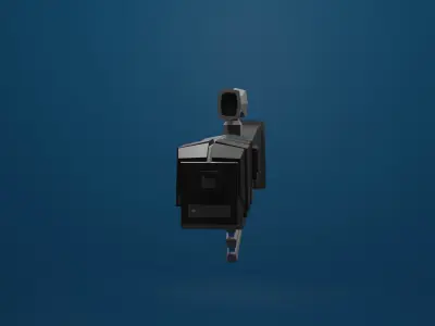 Sci-Fi Rifle Low-poly 3D model