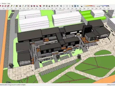 Sketchup Shopping Center D6 3D model