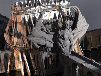 Arthur palace marble structure  3D model