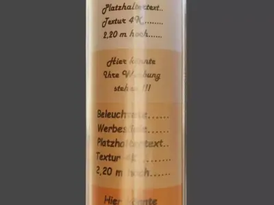 Modern Illuminated Advertising Pillar 2 Low-poly 3D model