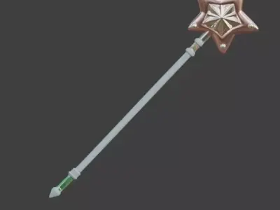 Magical Star Wand Prop 3D Model Low-poly 3D model