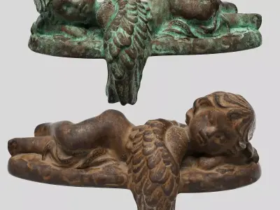 Sleeping angel Low-poly 3D model