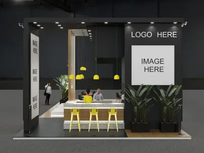 Exhibition Stand - 16m x 7m  3D model