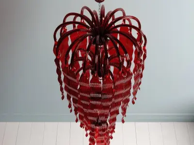 Flame Chandelier by Iris Cristal 3D model