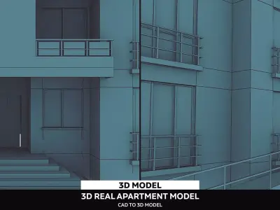 Apartment Project  Low-poly 3D model