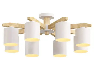 criss ceiling light fixture with six lights 3D model