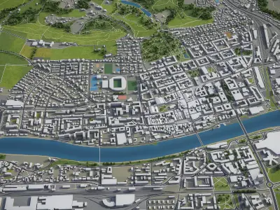 Maribor  Low-poly 3D model