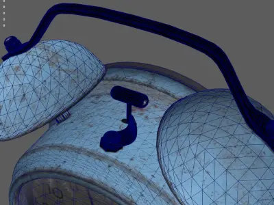 ancient alarm clock Low-poly 3D model