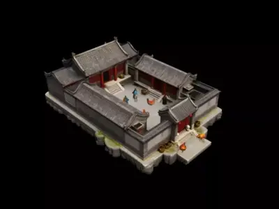 courtyard 3D model