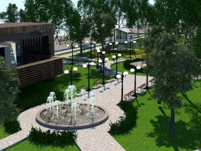 3D Park Design 3D model