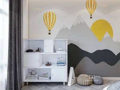 Modern Boys Bedroom Free 3D model