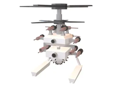 Cartoon Wepon Drone V2 001 Low-poly 3D model