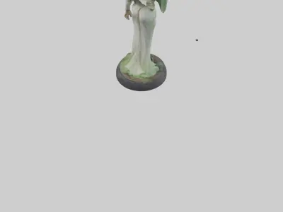 Light Elf statue model Low-poly 3D model