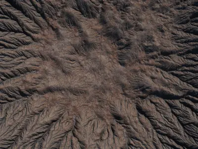 16k Massive Crater Shaped Terrain 3D model and height map 3D model