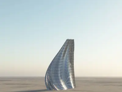 Wave Wall Building 3D model