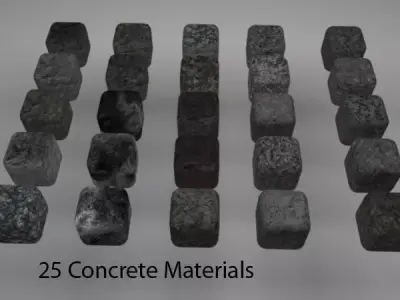 Concrete Materials Pack 1 for C4D R20 3D model
