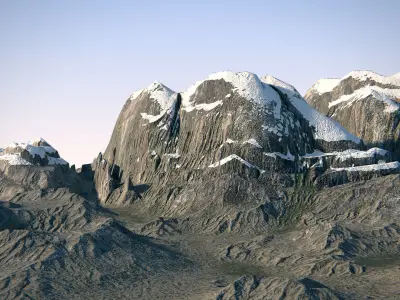 Terrain 01 PBR Low-poly 3D model