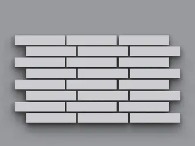 Brick Tiles IMM Brushes - Zbrush Vol 2 Low-poly 3D model