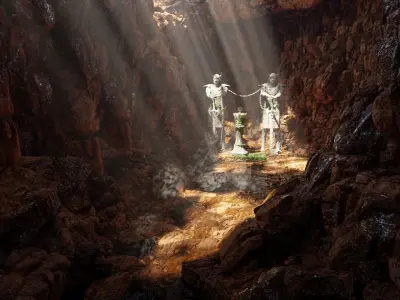 Guarded King Scene 3D model