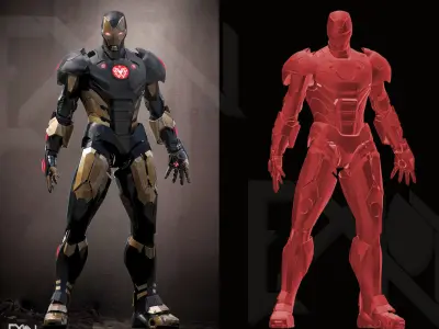 Iron Man MK C42 Chaos Armor MAX 3D model